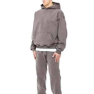 Acid Wash Distressed Hoodies Manufacturer Hip Hop Distressed Hoodies for Men Wholesale Wash Custom Distressed Hoodies - Product Image 4