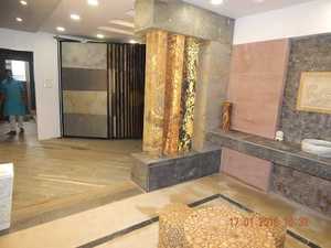 Revêtement mural en pierre naturelle de fabrication indienne, aspect argenté brillant, bloc de schiste noir, formes 61x122cm et 122x244cm, finition naturelle, intérieur - Product Image 4