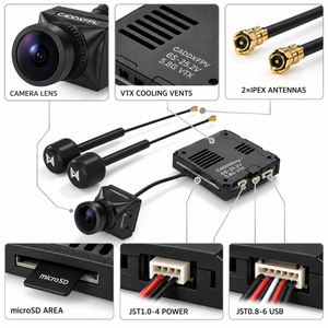 ชุดกล้องโดรน Walksnail <span class=keywords><strong>Avatar</strong></span> HD Pro Kit FPV พร้อมดิจิตอล VTX 1080P ความหน่วง 22ms เซ็นเซอร์ Starlight แรงดันไฟฟ้า 6V ถึง 25.2V - Product Image 4