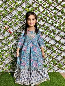 Beautiful Exclusive <b>Kurta</b> with a Kids Sharara by Fabzone - Product Image 3