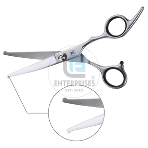 OEM Luxury Professional High Quality Stainless Steel Pet Grooming Scissors Safety Tip Straight Shears for <b>Cats</b> Dogs (Custom - Product Image 3