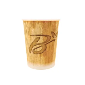 Biodegradable Eco-friendly Biopol Customizable 270 ml custom 9 oz single wall Coffee Cup single use disposable