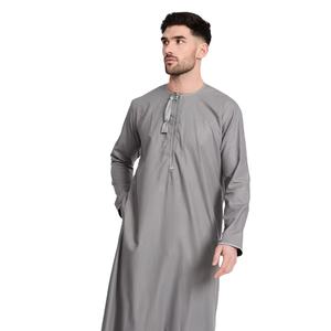 Thobe/Thawb Algodón hecho a mano Thobe/Thawb transpirable tradicional hombres boda con impresión dibujada a mano - Product Image 1