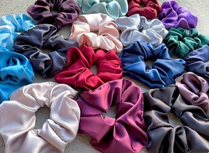 Colorful Bulk Satin <b>Silk</b> <b>Scrunchies</b> Bridesmaids Gift for Birthday Teacher Regular Elastic <b>Hair</b> Tie Trending Summer Accessories - Product Image 2