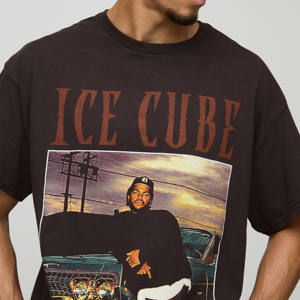 เสื้อยืดโอเวอร์ไซส์สำหรับผู้ชายเสื้อยืดโอเวอร์ไซส์ผ้าคอตตอน100% ไหล่ตกสไตล์สตรีท - Product Image 5