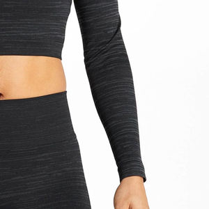 Top Corto Nuevo para Mujer, Personalizado, Transpirable, Informal, para Fitness, Yoga, Gimnasio, Ejercicio, Tejido de Punto, Ropa Deportiva, Talla Grande, Corto, 100% - Product Image 6