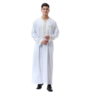 Pedidos a granel bordados personalizados Thobe Hombres por encargo Thobe / Thawb Ligero Clásico O-cuello Estilo modesto Thobes - Product Image 4