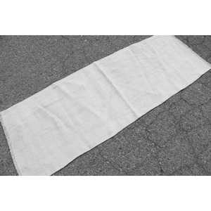 Turkish <b>Runner</b> <b>Rug</b> 2.2x6 ft (66x184 cm), Vintage White Striped Wool <b>Rug</b> - Product Image 2