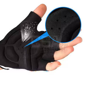 Guantes de ciclismo hechos en Pakistán hechos a medida para la venta Guantes de Ciclismo de cuero ajustables de alta calidad - Product Image 4