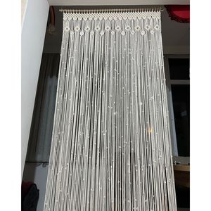 Magnifique rideau mural en macramé bohème en coton fait main, style Noël, décoration de salon extérieur pour la maison - Product Image 1