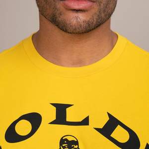 Muscle Joe Sports T-Shirt Gold Organic Cotton Gym Shirt Breathable Activewear Bodybuilding Fitness Tee Regular Fit Golds Gym - Product Image 5