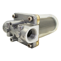 Filter Oli Hidrolik Industri JUNWAVE Baru, Filtrasi Partikel 100 Mikron, Housing Aluminium Jaring Kawat, Inlet Outlet 3/4" 1" 1