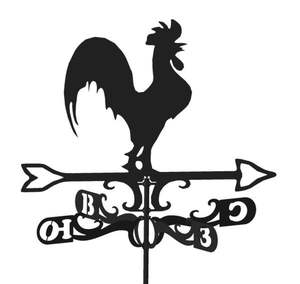 Veleta de hierro decorativa con intrincado diseño animal ideal para tejados graneros y decoración de jardín en estilo vintage - Product Image 1