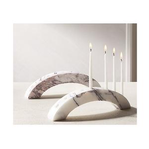 Portavelas de mármol hecho a mano con precisión ideal para templos hogares esquinas de yoga funciones de vacaciones y ceremonias de boda - Product Image 3