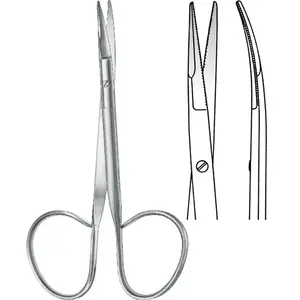 Forbici a nastro Cvd - Kaye forbici da dissezione Fine nastro Kaye Face Scissor Lift curve Flat Shanks strumenti per microchirurgia dentati