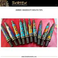 Chichas Farida de luxe / Chicha Farida édition limitée, type courbé, ambre, acier inoxydable, design miroir, logo personnalisable