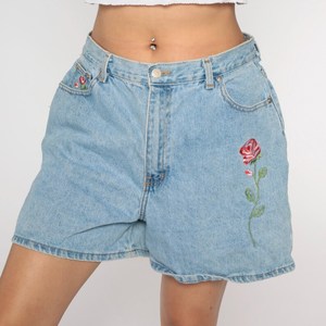 Vintage S Taille Denim Shorts Jeanagers Autre Artisanat Jeans Pantalon Court - Product Image 4