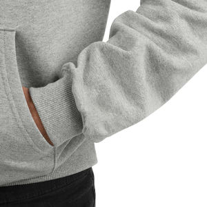 Fabricant OEM Vente en gros Sweat-shirt à capuche à motifs 3D gris chiné tricoté polaire décontracté lourd GSM avec cordon de serrage pour l'hiver - Product Image 6