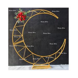 Fondo de color oro hierro de primera calidad forma redonda fondo de tamaño personalizado para uso de bodas y eventos - Product Image 5