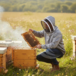 Nouvelle combinaison de protection apicole respirante grise mi-longue avec chapeau amovible – Essentiels pour l'apiculture - Product Image 5