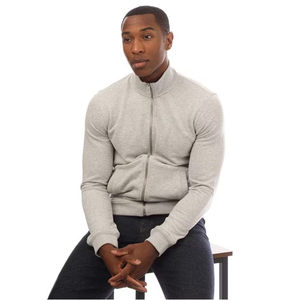 Sudadera informal cálida Sudadera de cuello redondo con estilo Venta al por mayor Sudadera de lana de algodón con cremallera y dos bolsillos delanteros Sudadera - Product Image 4