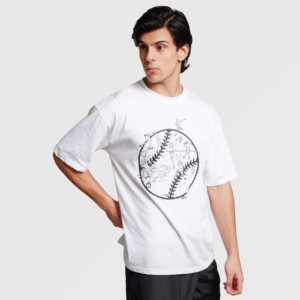 Camiseta Deportiva 100% Algodón Estilo Urbano en Blanco, Jersey Ligero con Estampado Sólido, Ropa Funcional para Ejercicio - Product Image 1