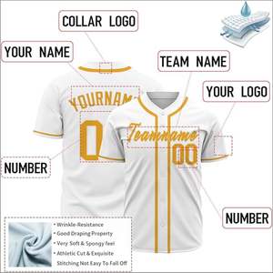Usine en gros hommes Baseball Jersey jeunesse impression personnalisée à manches courtes vêtements de sport respirant uniforme - Product Image 4
