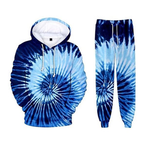 Ropa de invierno Último diseño Tallas grandes Hombres Tie Dye Chándal Venta al por mayor Cómodo Tie Dye Chándal para hombres - Product Image 1