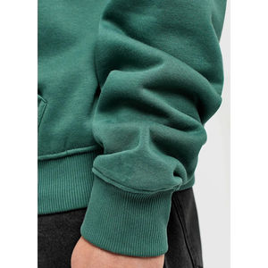 Sweat à capuche doux pour hommes en coton mélangé manches complètes poche avant capuche réglable coupe décontractée adaptée aux vêtements décontractés ou aux entraînements - Product Image 4