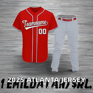 2025 hommes grande taille Jersey chemises de Baseball personnalisées brodé avant blanc cousu uniformes 100% Polyester col en v - Product Image 4