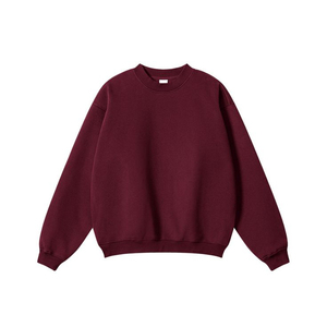 Sweat-shirt à col rond en gros personnalisé, poids lourd, coupe régulière, polaire pour homme, pull uni, streetwear, hiver, respirant, coupe-vent - Product Image 1