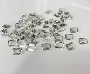 Natural Green Amethyst Octagon Cut 6x8mm Faceted - Loose Green Amethyst Top Quality - Product Image 5