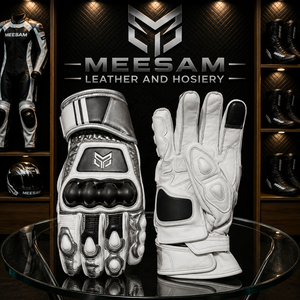 Guantes de Motociclismo de Cuero para Carreras, Modelos 2027, Dedos Completos, Transpirables, Ventilados, Cierre de Gancho y Bucle, Recubiertos de Poliuretano - Product Image 5