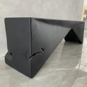 Banc en bois massif « Anthracite » – Banc moderne pour couloir/salle à manger avec assise en bois dur naturel - Product Image 4