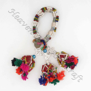 Banjara-Borlas Vintage con cuentas Multicolor, borlas de estilo indio hechas a mano, borlas Multicolor - Product Image 2