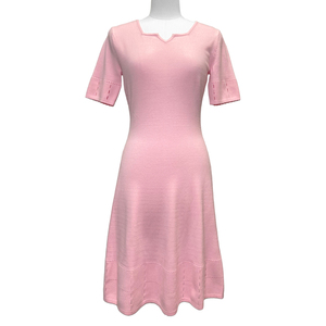 Pull fin de printemps pour femme SS23, vintage, anti-rides, élégant, personnalisé, en viscose et polyester, tricot pointelle, col rond, manches évasées - Product Image 1