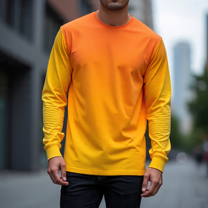 เสื้อยืดคอกลมแขนยาวผ้าฝ้ายสำหรับผู้ชายเสื้อลำลองสำหรับวิ่งจ๊อกกิ้งระบายอากาศได้สำหรับฤดูร้อน - Product Image 4