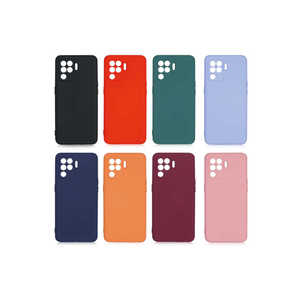 Étui de protection en silicone liquide de luxe de haute qualité ATA Mara pour Oppo Reno 5 Lite, coque arrière en silicone souple antichoc - Violet foncé - Product Image 3