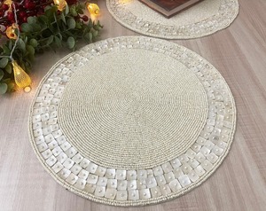 Royal Handmade Luxury Beaded Placemat with <b>Glass</b> Beads Eco-Friendly Home Dining Room Wedding Celebration Holiday Runners - Product Image 3