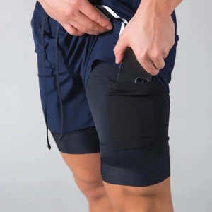 Pantalones cortos OEM 2025 para hombre, estilo callejero, logotipo personalizado, bolsillo estampado, Forro corto para hombre, pantalones cortos de algodón para gimnasio, logotipo personalizado, colores - Product Image 2