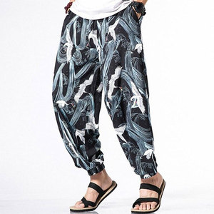 Trendy Graphic <b>Print</b> <b>Trousers</b> With Breathable Fabric And Adjustable Drawstring Waist Full <b>Print</b> <b>Trousers</b> - Product Image 1
