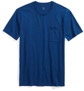 T-shirts de couleur unie 1 euro t-shirt avec poche t-shirts noirs étiquette gratuite impression personnalisée logo coton t-shirt en gros livraison DDP - Product Image 5