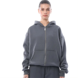 Logotipo personalizado Oem Baggy Zipper Jogging Streetwear con ajuste suelto Trajes de chándal de gran tamaño - Product Image 3