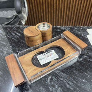 Ensemble de brûleurs Bakhoor en bois faits à la main de qualité supérieure avec boîte plateau en acrylique porte-encens arabe pour mariages religieux et décoration intérieure - Product Image 6