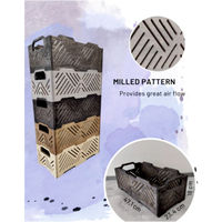 Boîte décorative de style moderne, design industriel géométrique, imperméable et écologique |   Conteneur en bois rustique avec accents, vente en gros