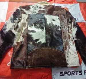 Chaqueta de Cuero Genuino Tejida para Hombre, Premium, para Verano, Bordada con Pelo de Vaca, Resistente al Viento e Impermeable, Multi-Temporada - Product Image 5