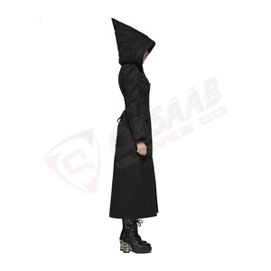 สีดํา-วิกตอเรียนแฟชั่นยาวWindbreaker Gothic Hoodedชุดฮาโลวีน-Cospalyเครื่องแต่งกาย-ยุคกลางชุดผู้หญิง - Product Image 6