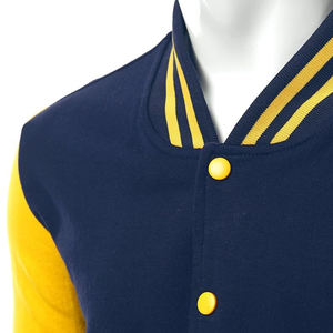 Veste bombardier en laine universitaire de marque de luxe personnalisée avec manches en cuir pour hommes - Product Image 3