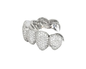 Juego de Grillz de Plata Pulida Personalizados para Dientes Superiores e Inferiores, Pieza Dental de Metal Simple Estilo Hip Hop para Hombres y Mujeres - Product Image 5