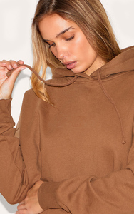Sweat à capuche surdimensionné pour femme taupe la plus vendue Sweat à capuche zippé respirant anti-rides de haute qualité avec logo avant Technique délavé à la pierre - Product Image 6